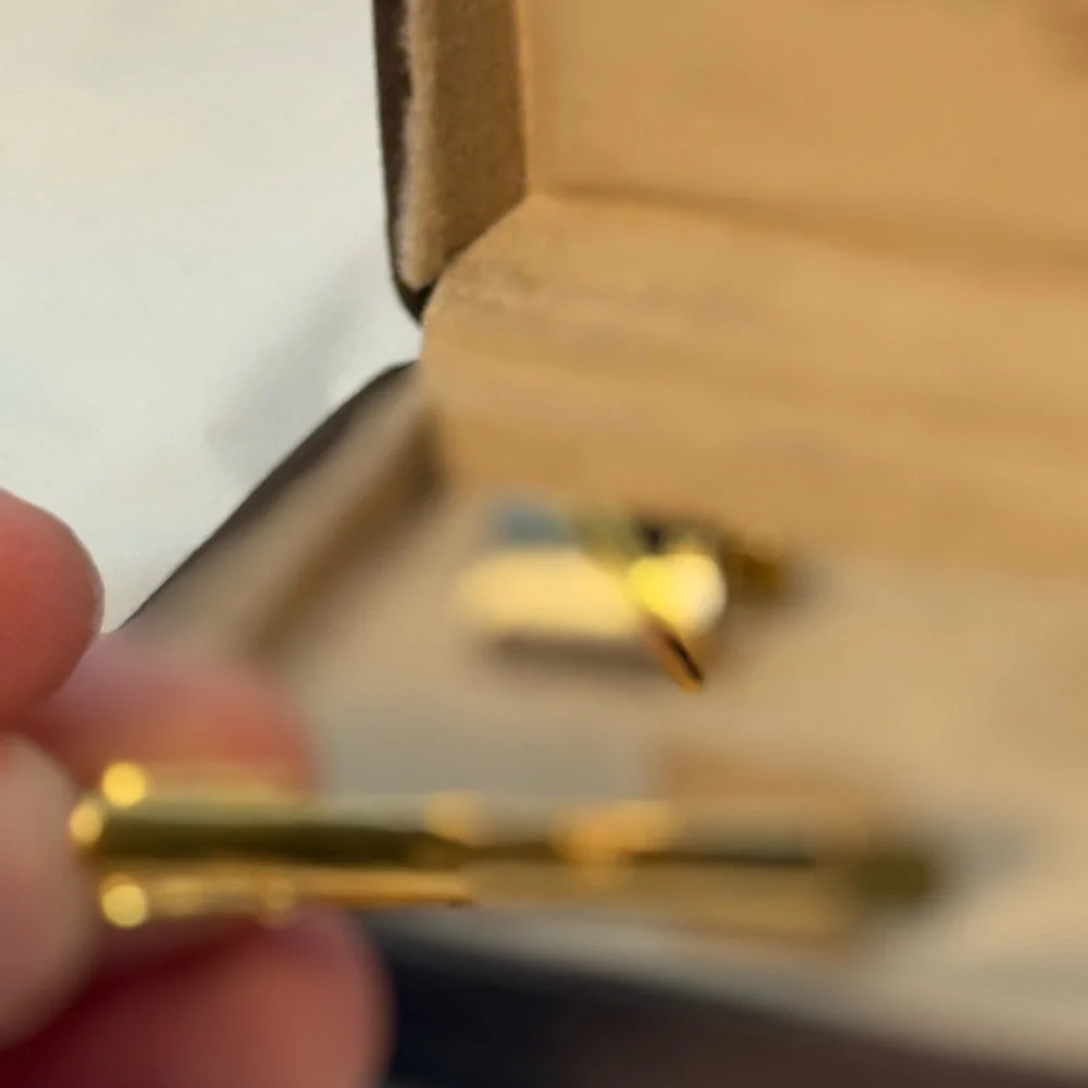 Givenchy Vintage Gold/Silver Cufflinks & Tie Clip Set - Picture 4 of 6